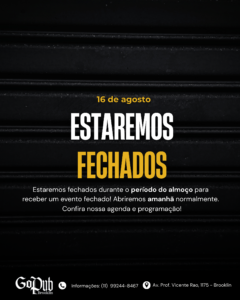 16 AGO - fechado